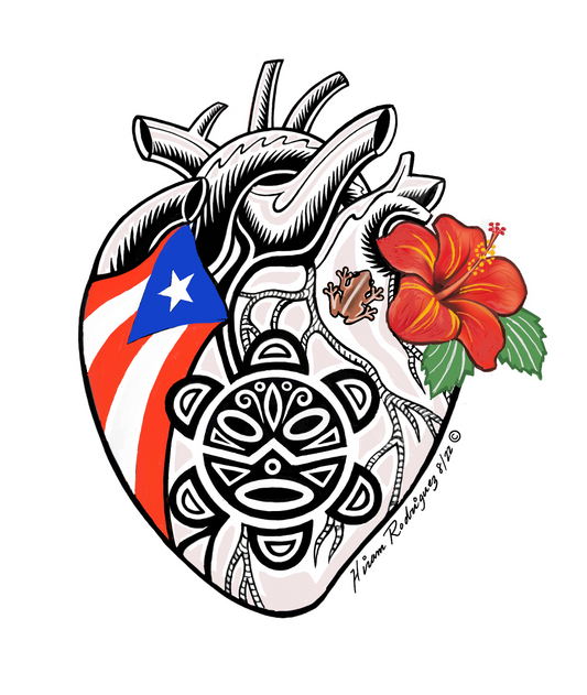 Puerto Rican Heart pt.2 (Canvas Print)
